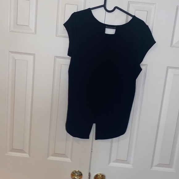 Max Studio black cap sleeves top Sz S - Picture 3 of 12